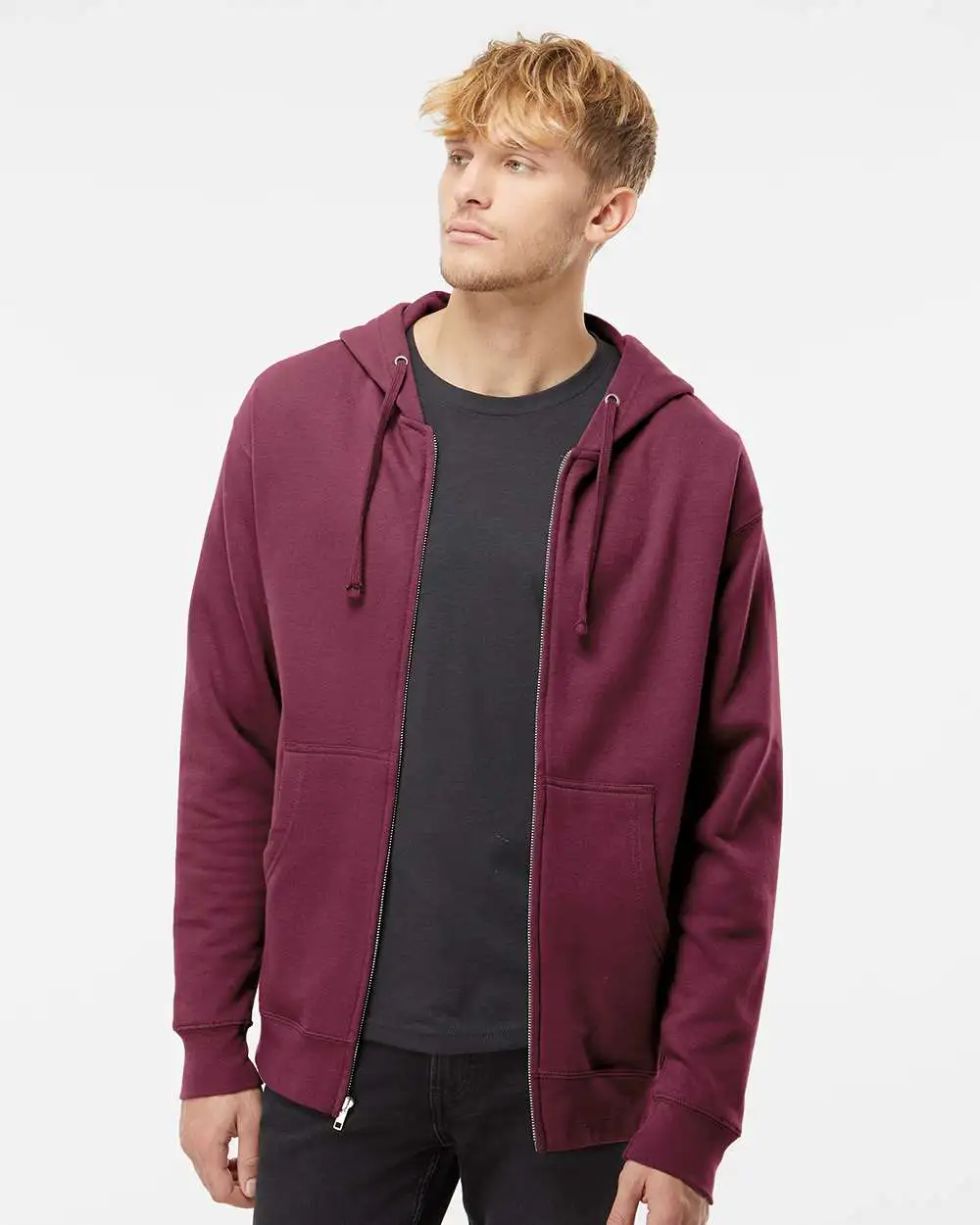 Independent SS4500Z Midweight Full Zip Hooded Sweatshirt